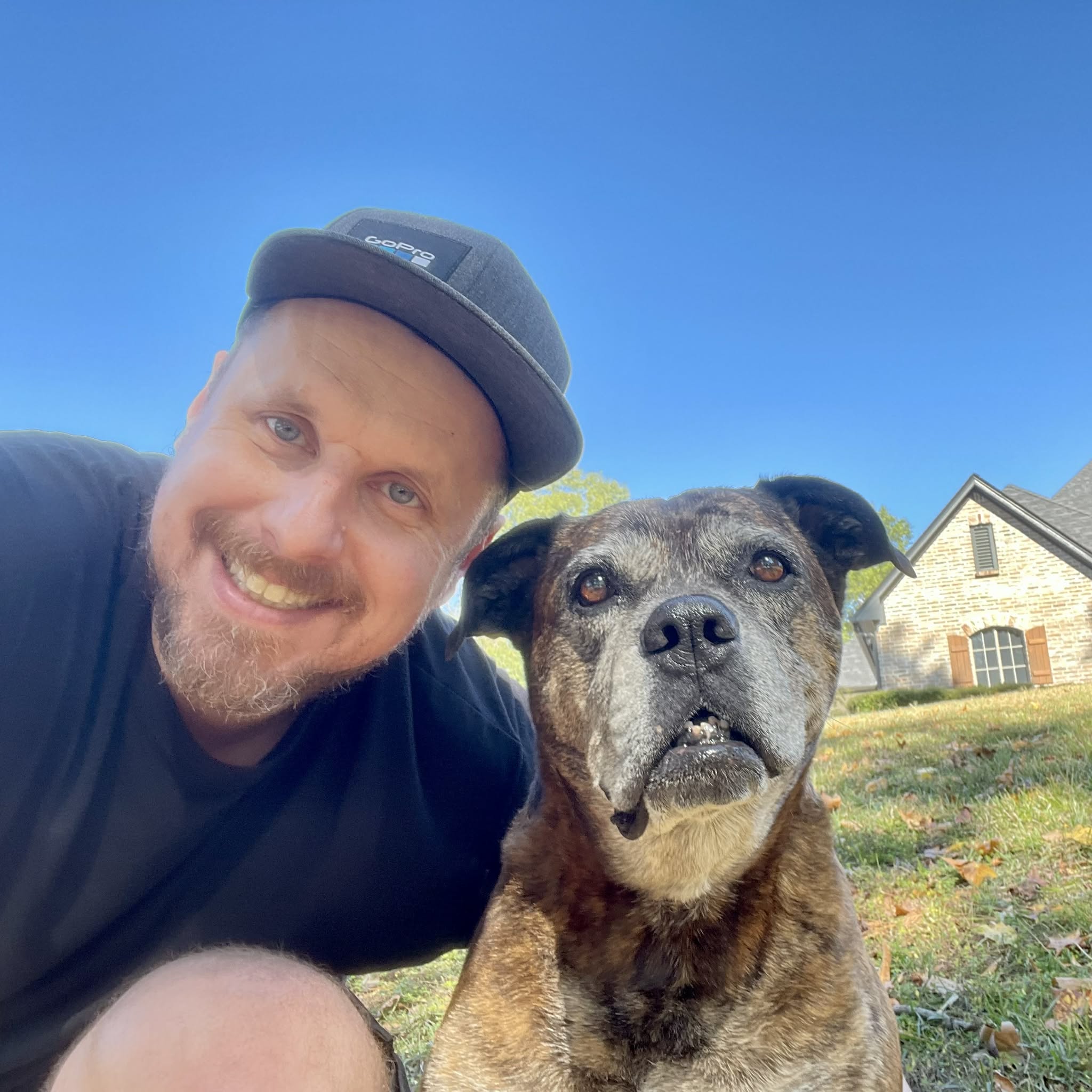 Brian Watkins with a dog